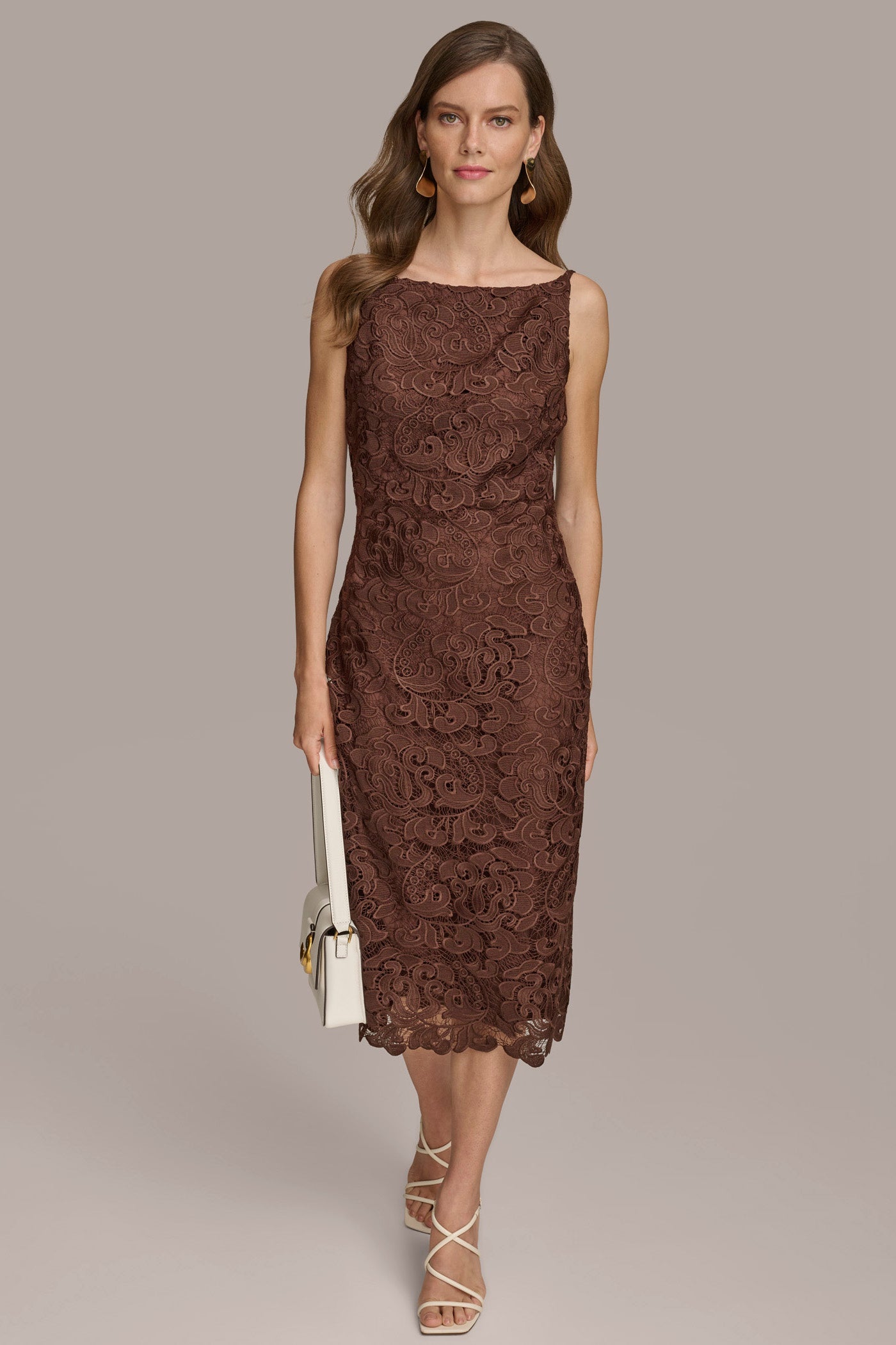 (image for) BREATHTAKING LACE SHEATH MIDI DRESS